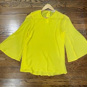 Zara yellow sheer top